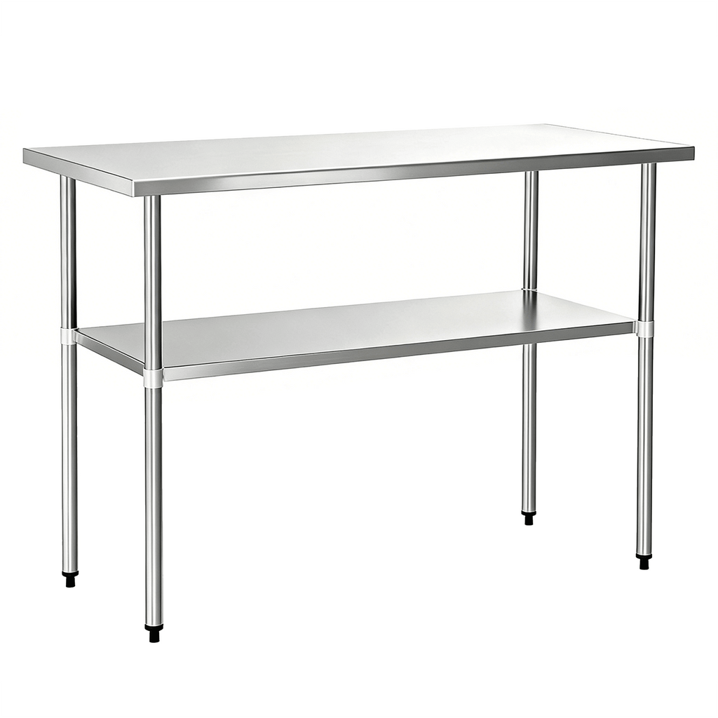 Commercial Work Table with Undershelf for Tight Spaces