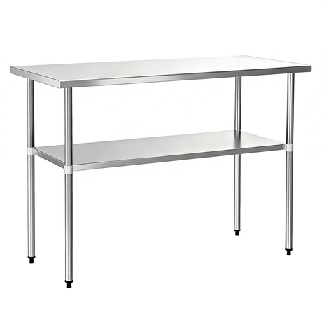 Commercial Work Table with Undershelf for Tight Spaces