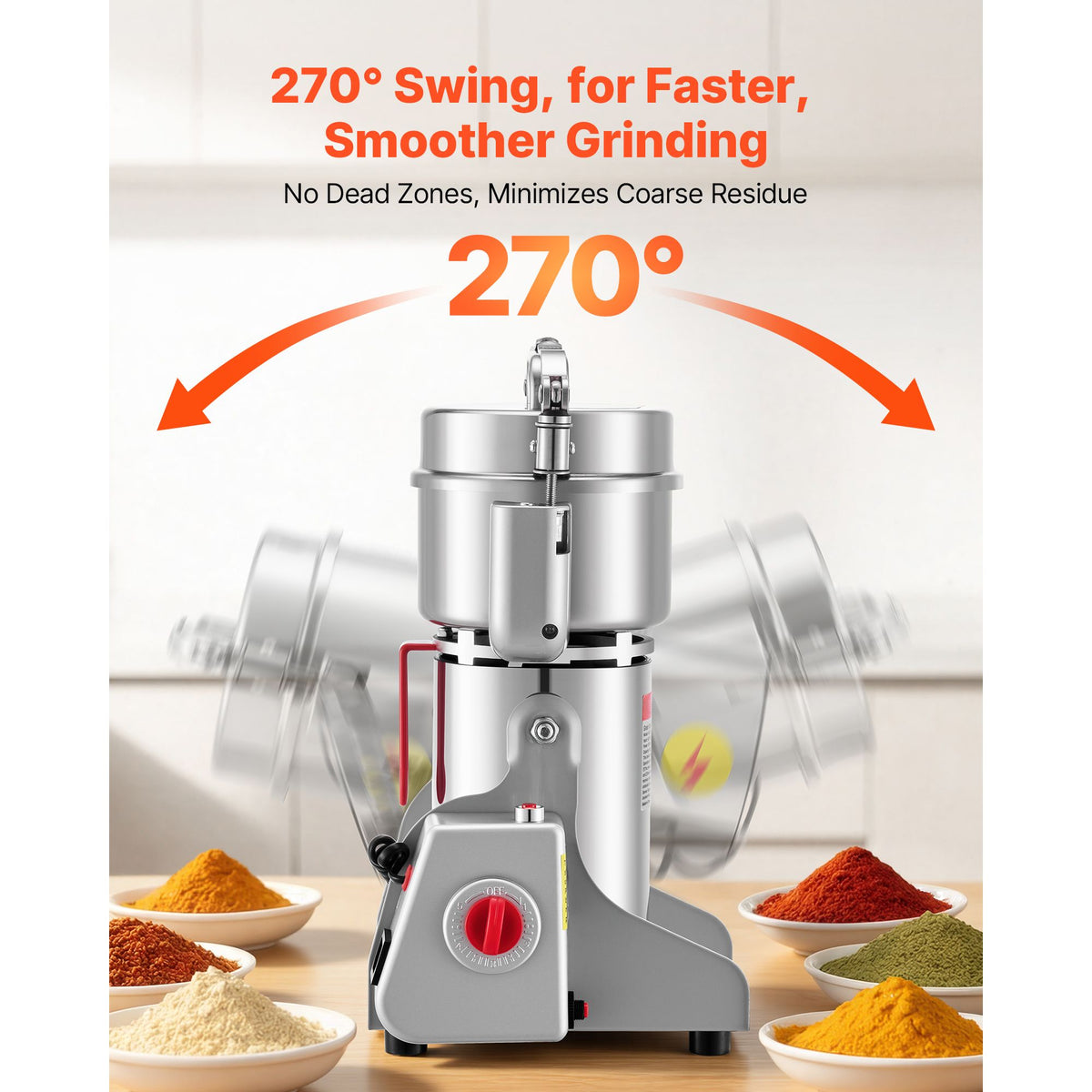 Versatile Electric Grain Mill Grinder for Dry Grinding