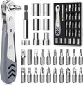 Right-Angle Ratcheting Screwdriver Set for Tight Spaces