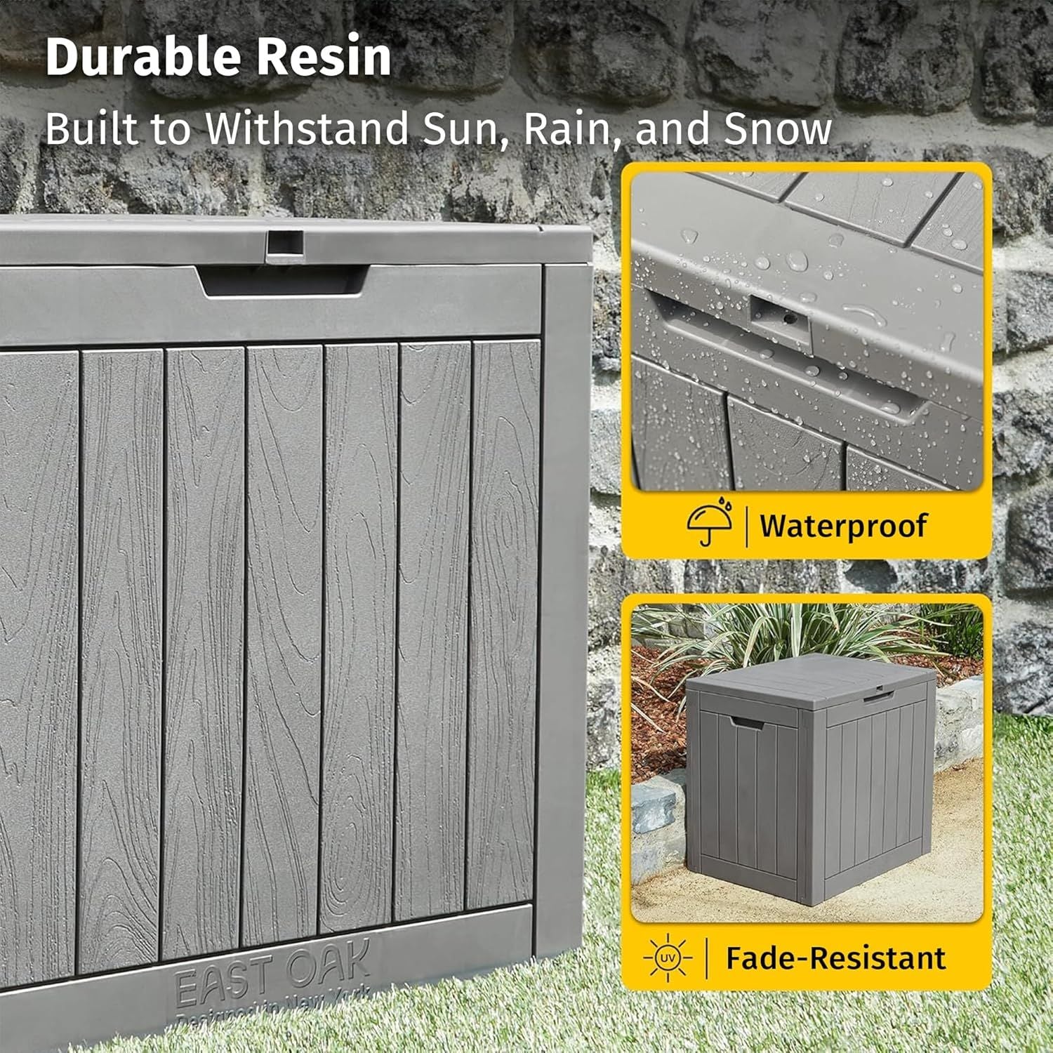 Outdoor Storage Box for Patio Mats, Pillows, and Gardening Tools