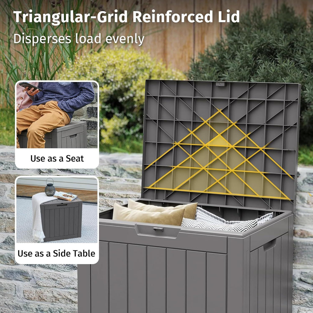 Outdoor Storage Box for Patio Mats, Pillows, and Gardening Tools