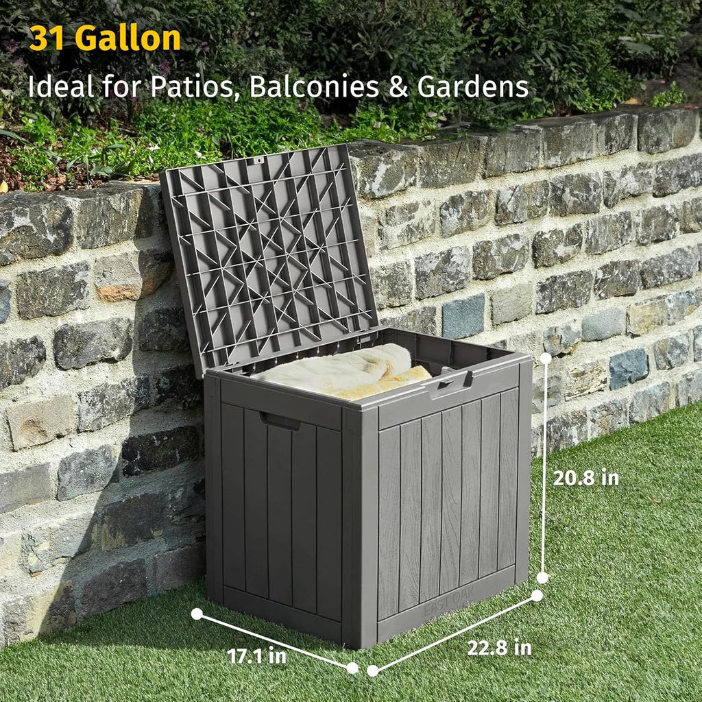 Outdoor Storage Box for Patio Mats, Pillows, and Gardening Tools