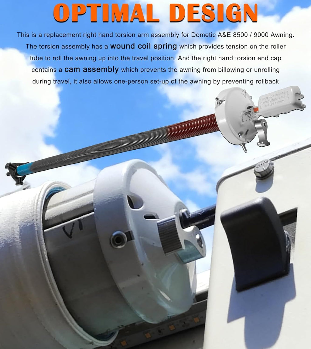 Right-Hand RV Awning Torsion Assembly