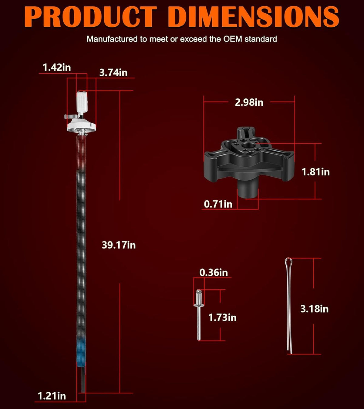 Right-Hand RV Awning Torsion Assembly