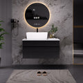 Floating Bathroom Vanity with Vessel Sink and Storage