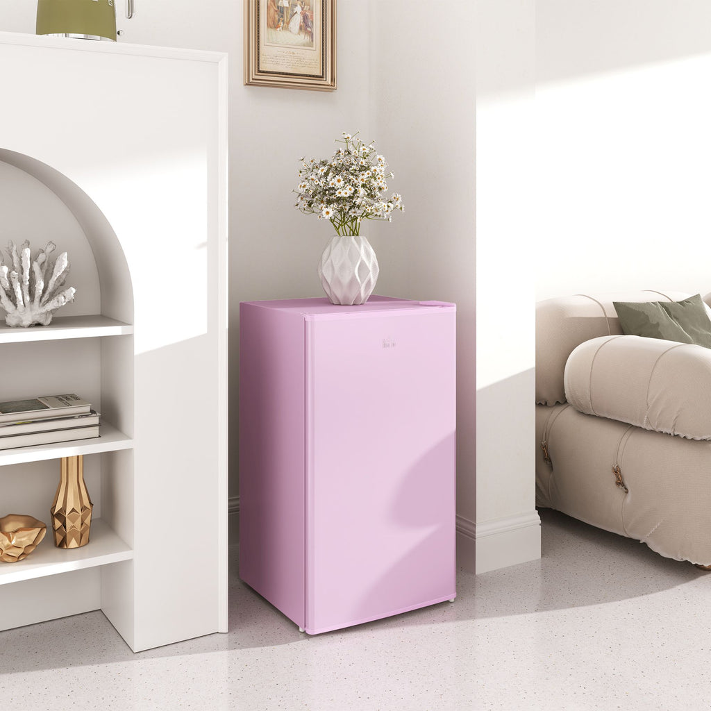 Compact Mini Fridge with Freezer and Adjustable Thermostat