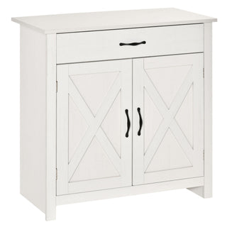 Farmhouse Sideboard Cabinet with Barn Doors and Adjustable Shelves
