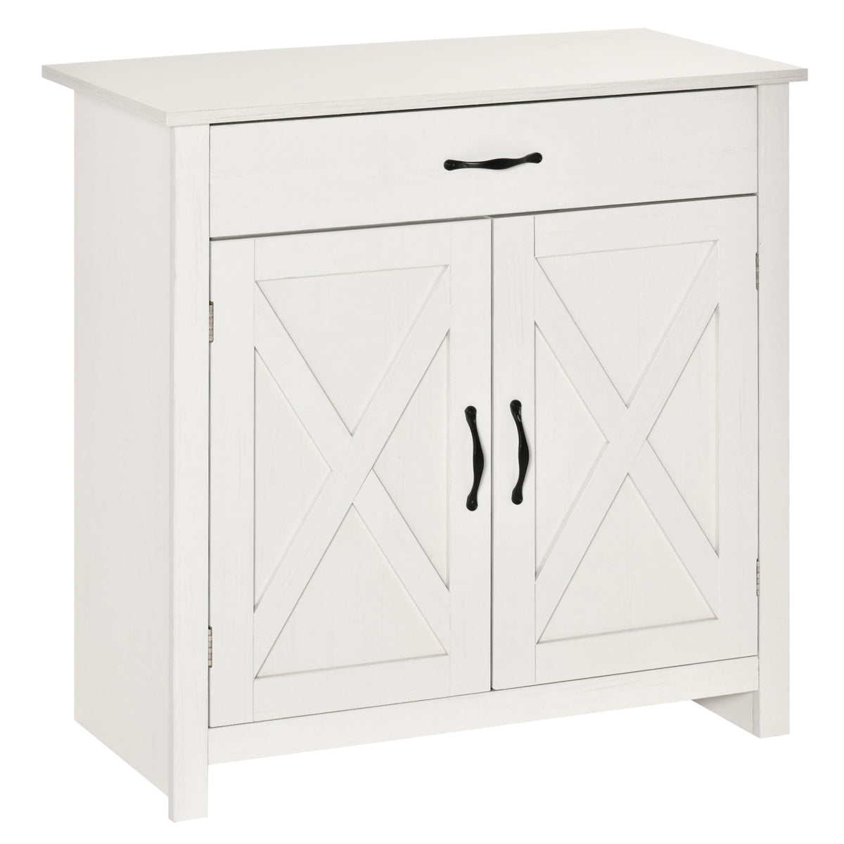 Farmhouse Sideboard Cabinet with Barn Doors and Adjustable Shelves