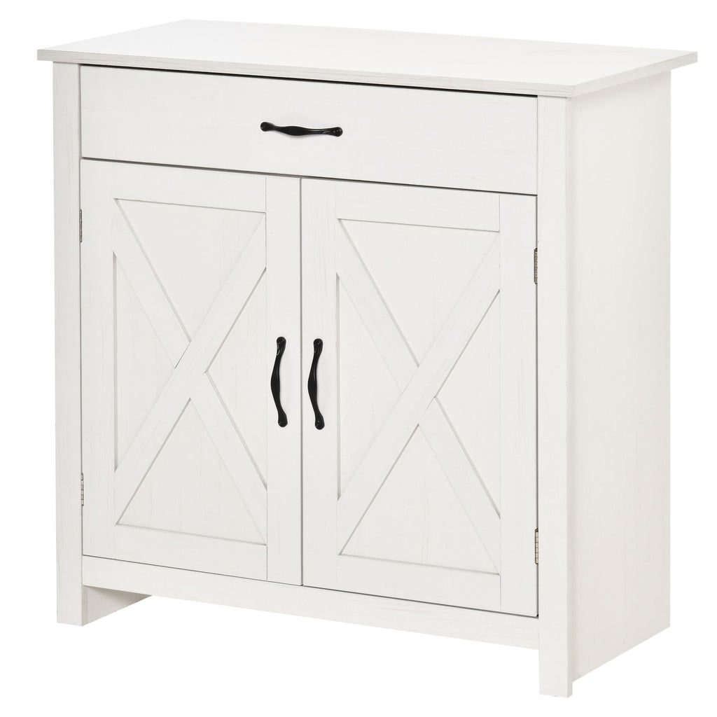Farmhouse Sideboard Cabinet with Barn Doors and Adjustable Shelves