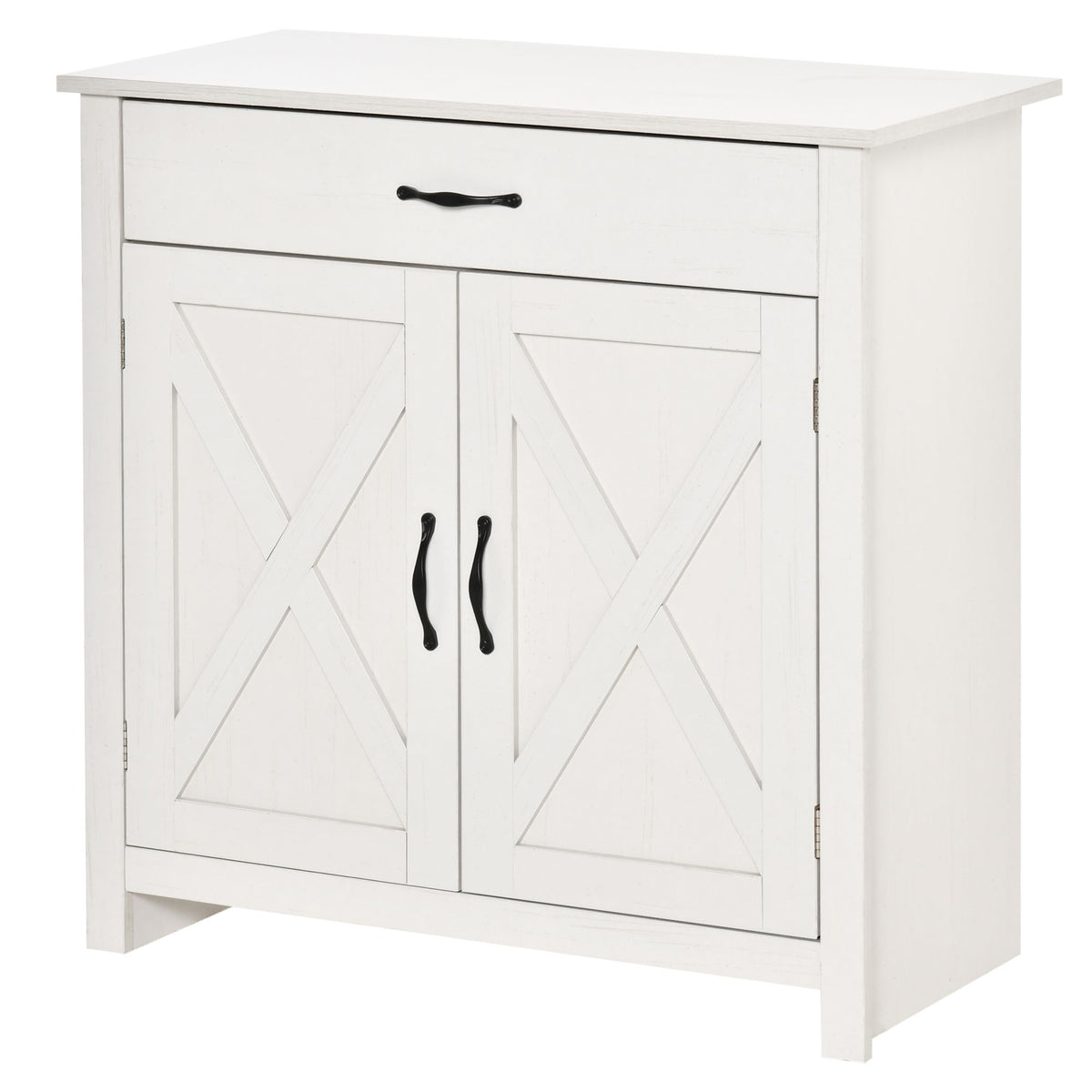Farmhouse Sideboard Cabinet with Barn Doors and Adjustable Shelves