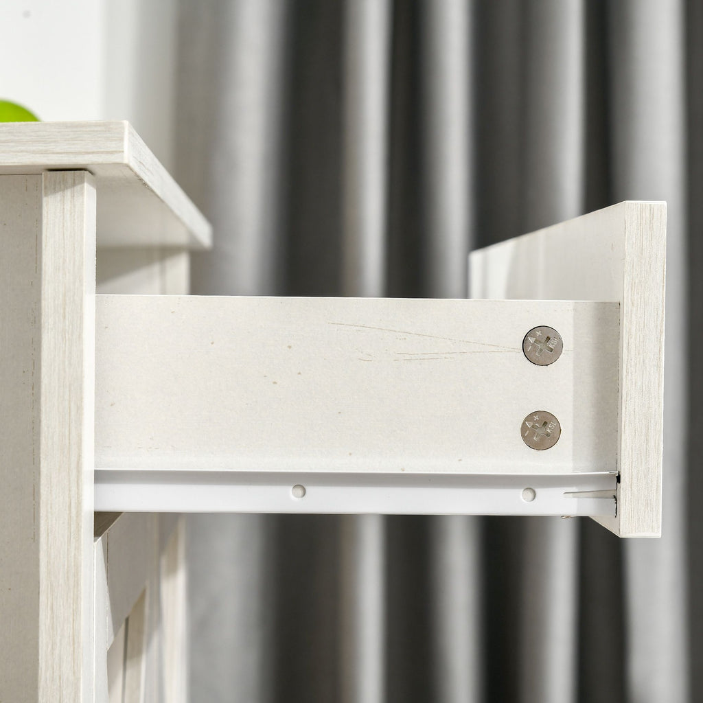 Farmhouse Sideboard Cabinet with Barn Doors and Adjustable Shelves
