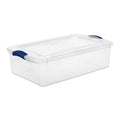 Latch Box Storage Bin with Lid – Organize Your Space - 4 Pack