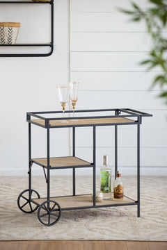 Three-Tier Bar Cart on Wheels