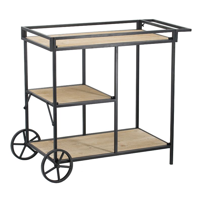 Three-Tier Bar Cart on Wheels