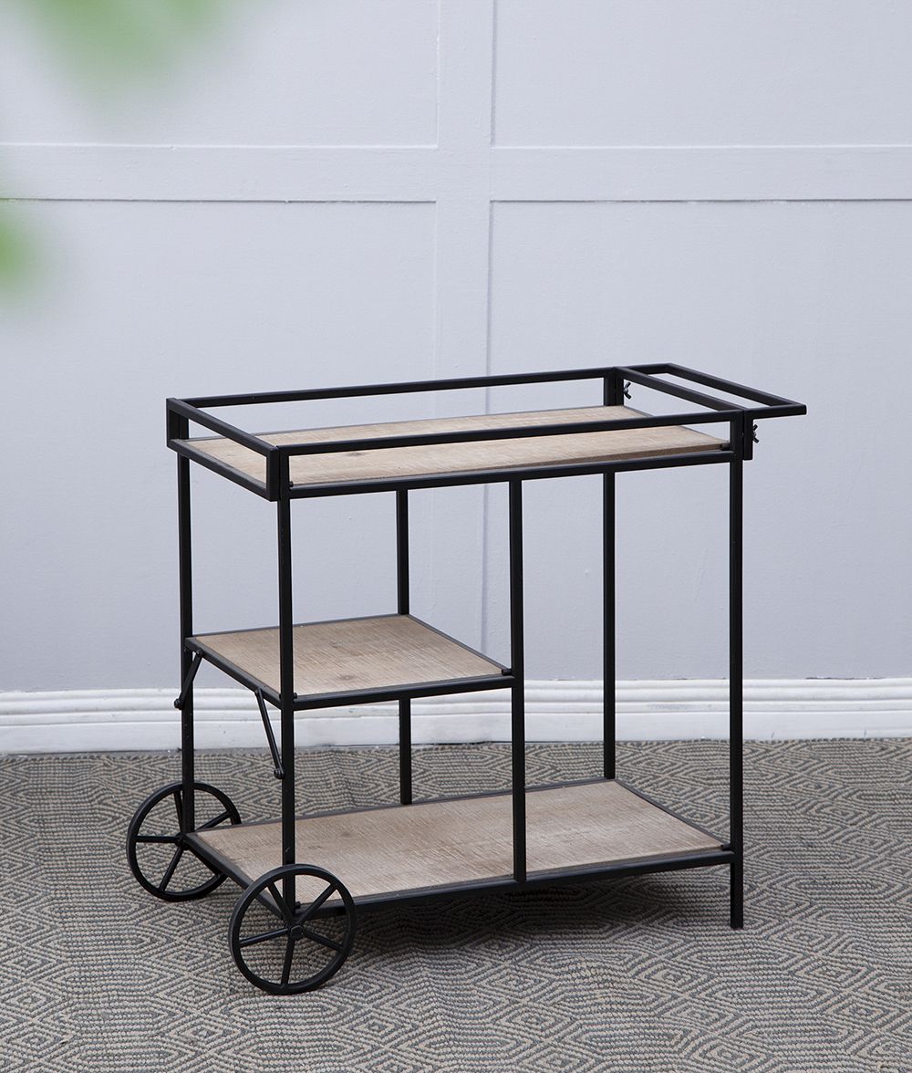 Three-Tier Bar Cart on Wheels