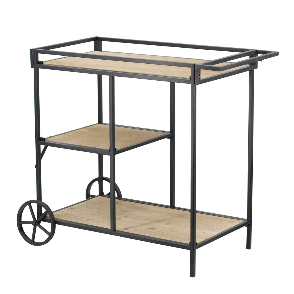 Three-Tier Bar Cart on Wheels