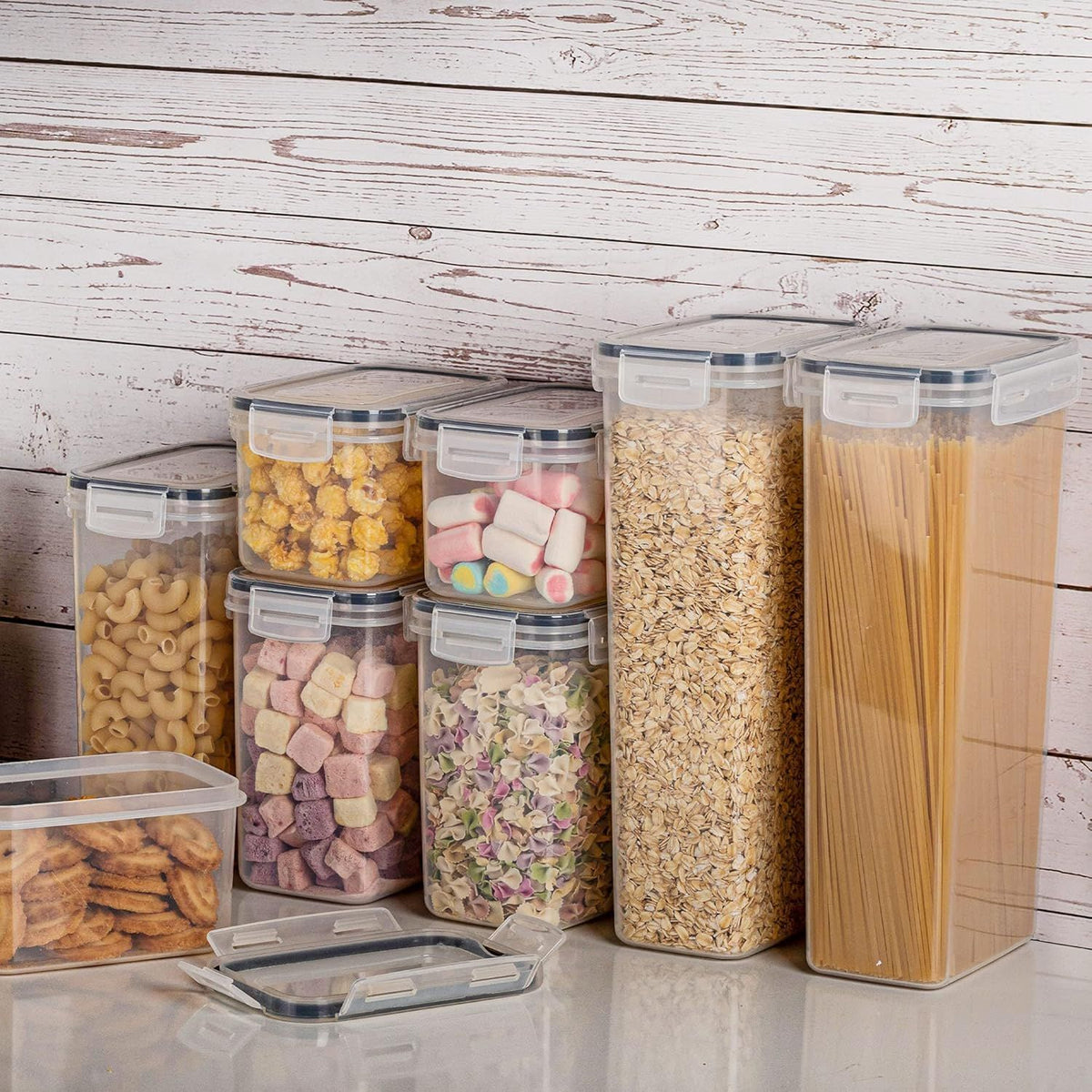 Stackable Airtight Pantry Container and Label Set