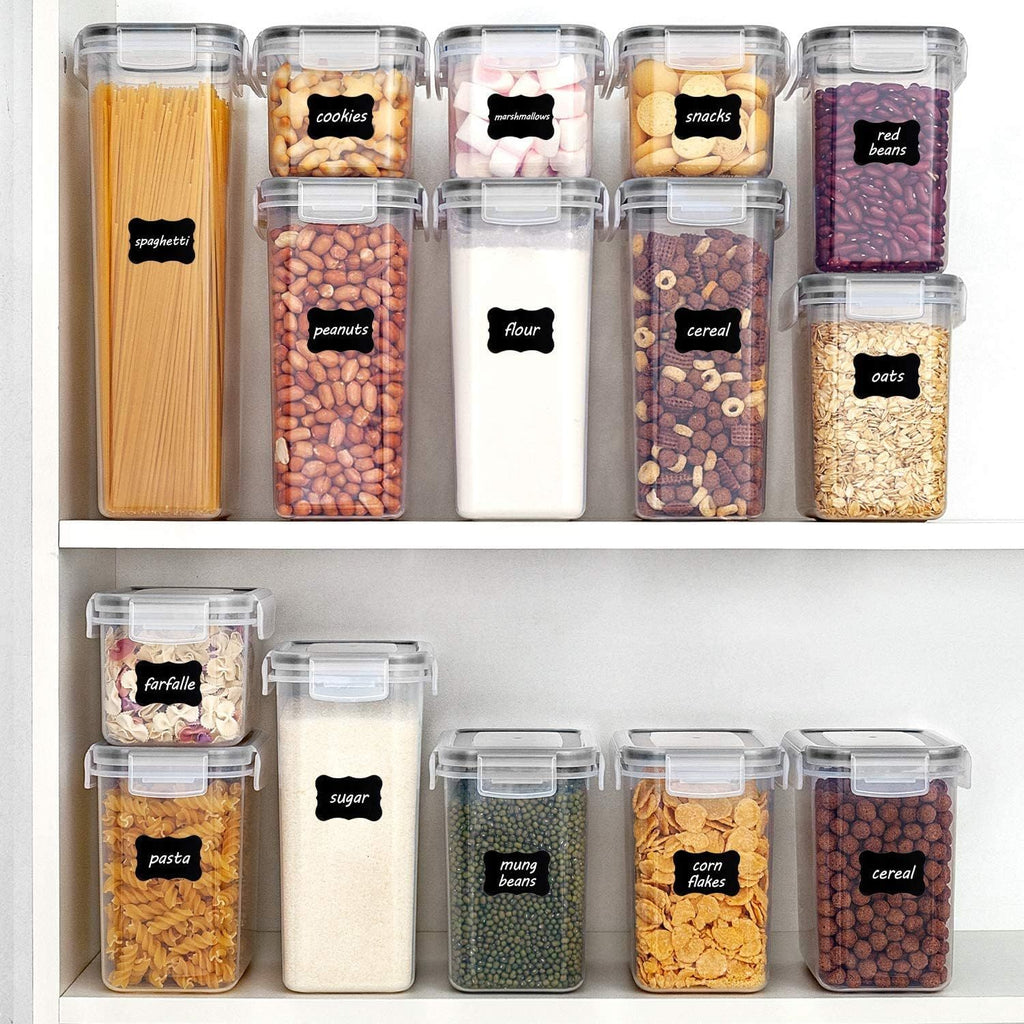 Stackable Airtight Pantry Container and Label Set