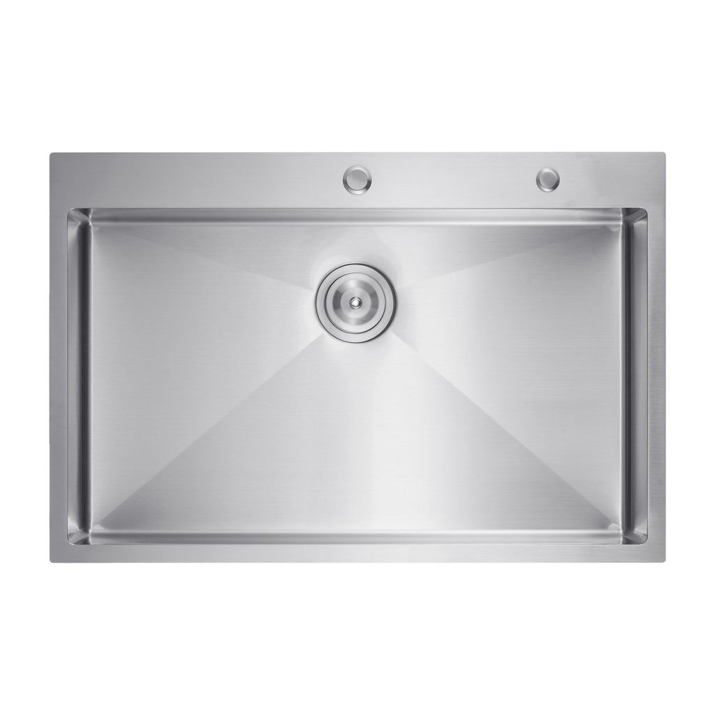 Single-Bowl Workstation Sink with Quiet Drainage Design
