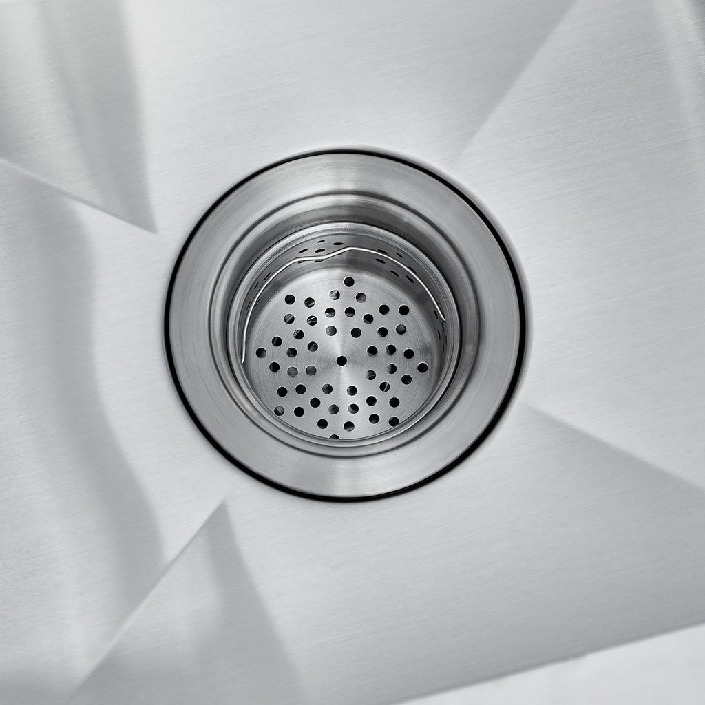 Single-Bowl Workstation Sink with Quiet Drainage Design
