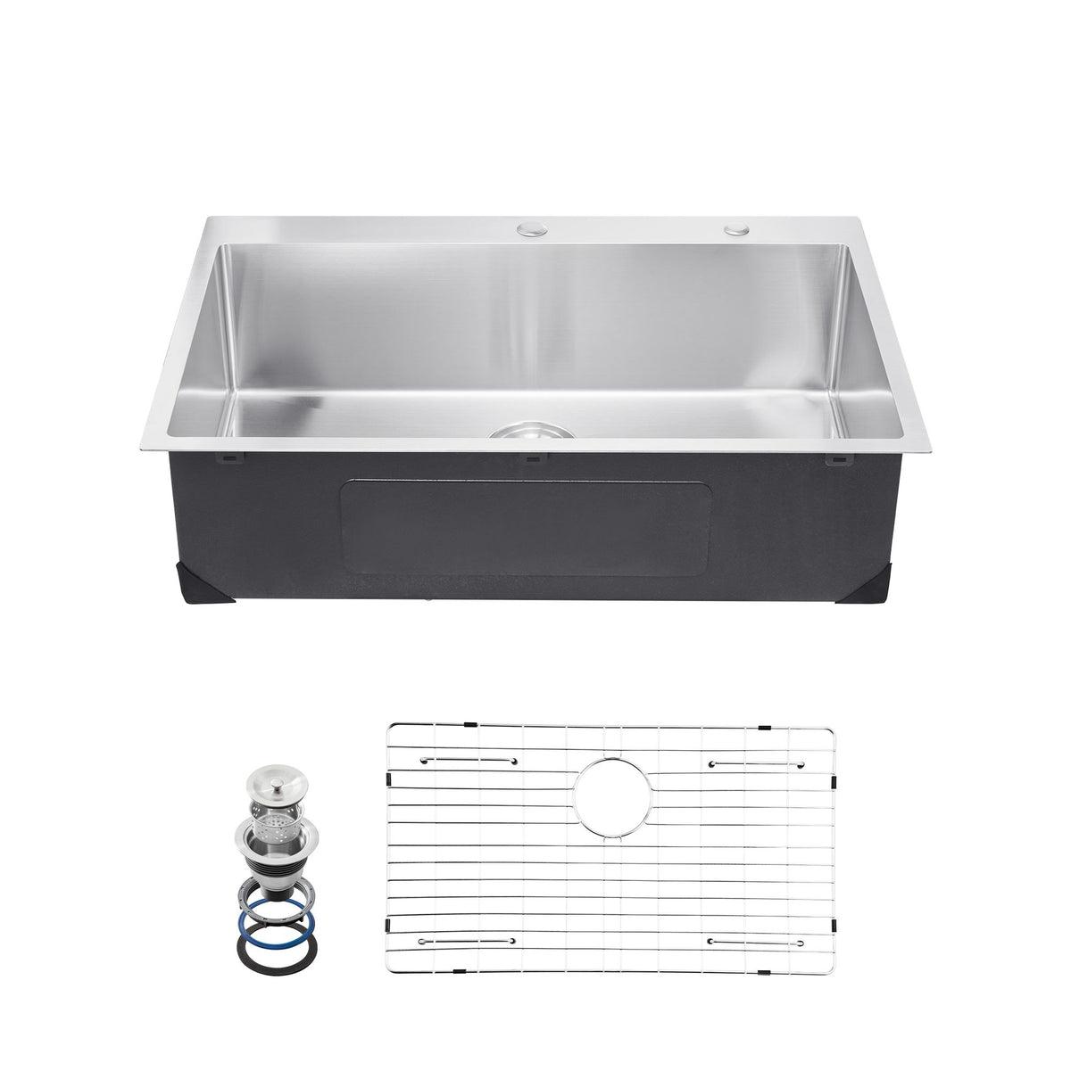 Single-Bowl Workstation Sink with Quiet Drainage Design