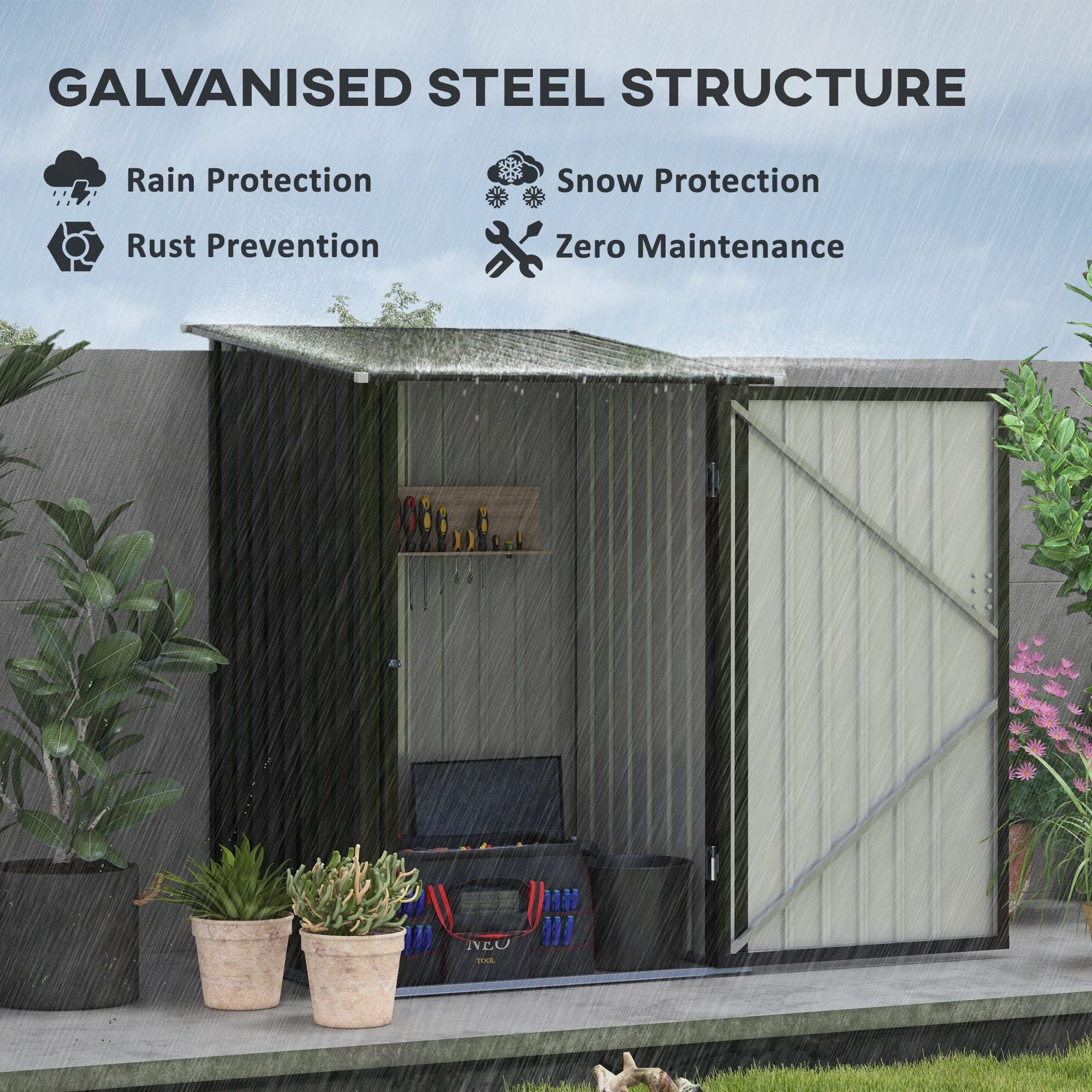 Versatile Outdoor Storage Shed for Tools and Equipment
