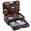 330-Piece Professional Hand Tool Set with Organized Storage Case - black yellow