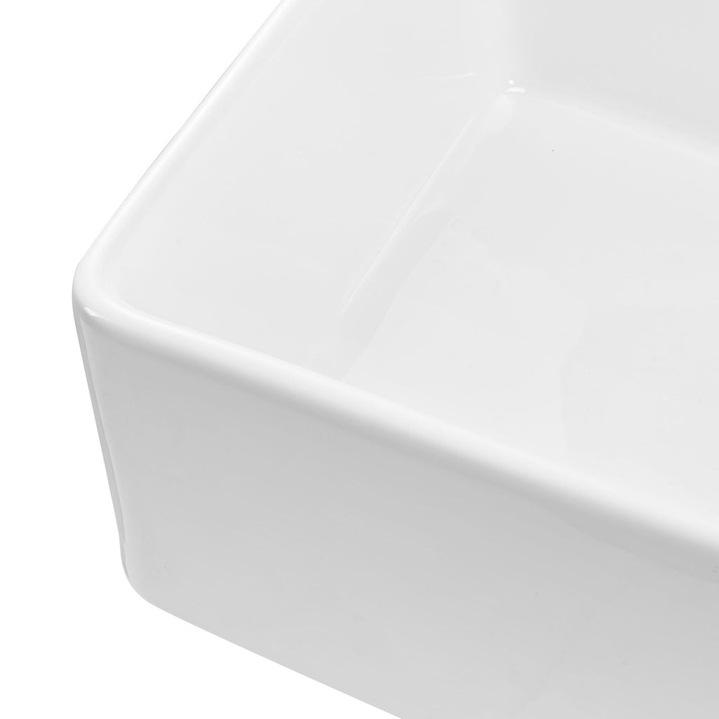 Farmhouse Sink, White Sink Workstation, Fireclay Undermount Basins, Apron Front Single