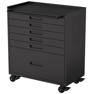 Rolling Tool Chest with 6 Drawers - Mobile Garage Cabinet Organizer, All-Drawer