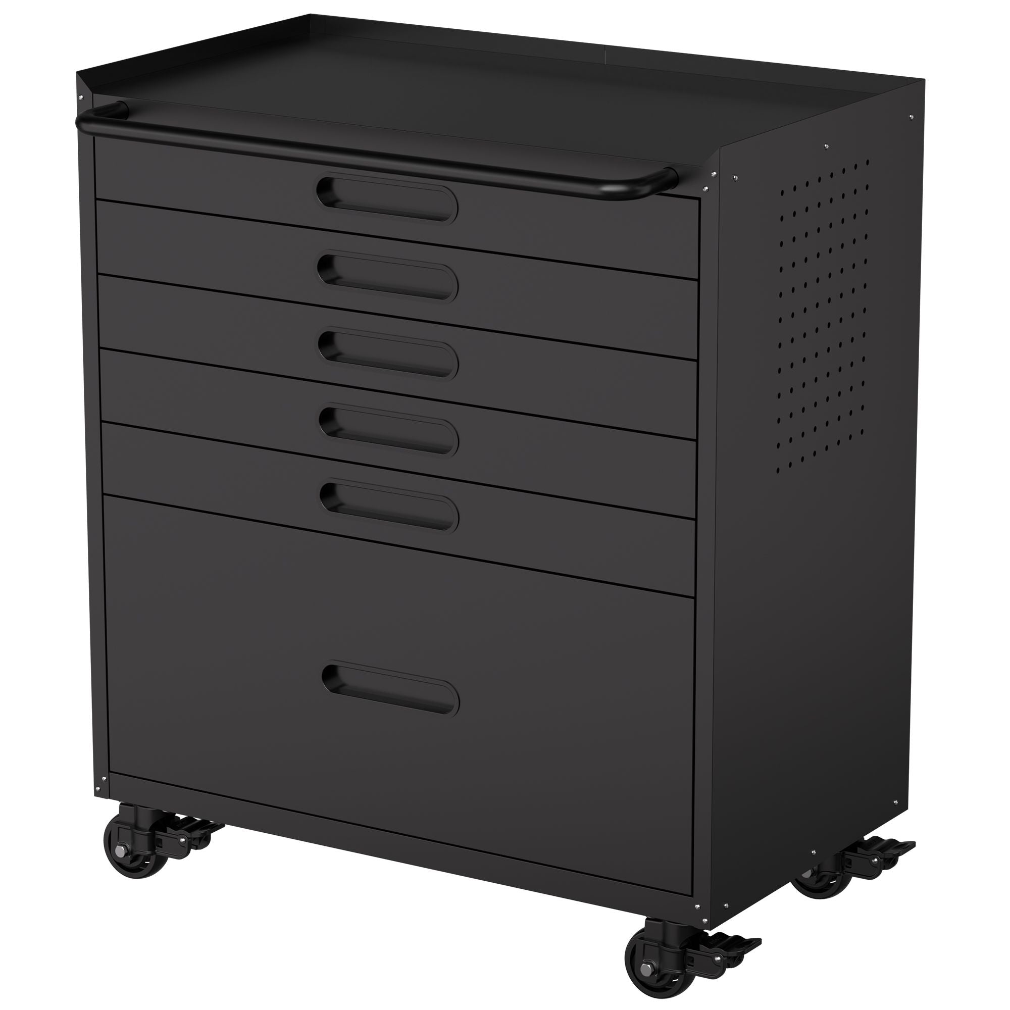 Rolling Tool Chest with 6 Drawers - Mobile Garage Cabinet Organizer, All-Drawer