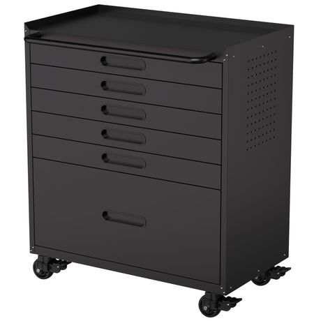 Rolling Tool Chest with 6 Drawers - Mobile Garage Cabinet Organizer, All-Drawer