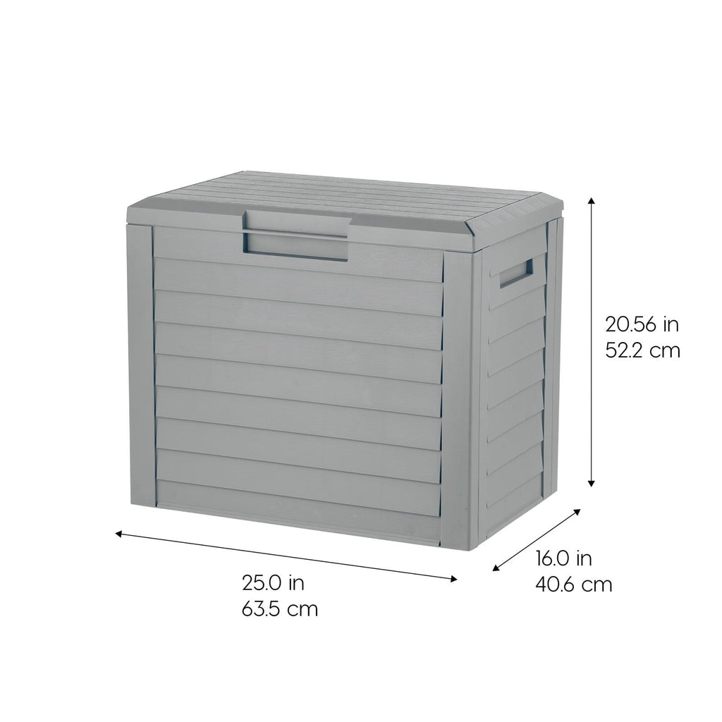 Outdoor Deck Storage Box with Lockable Lid and Weather-Resistant Design