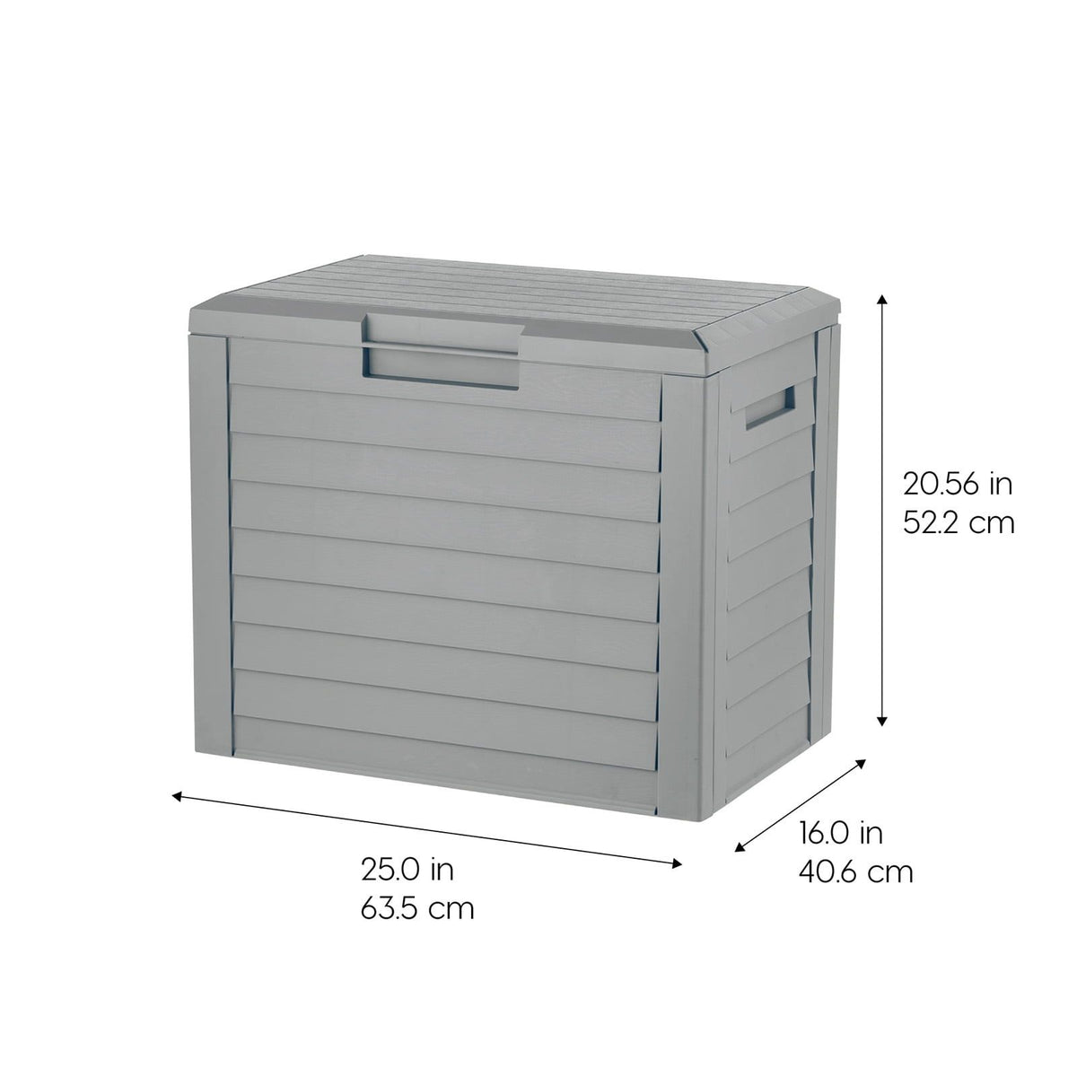 Outdoor Deck Storage Box with Lockable Lid and Weather-Resistant Design