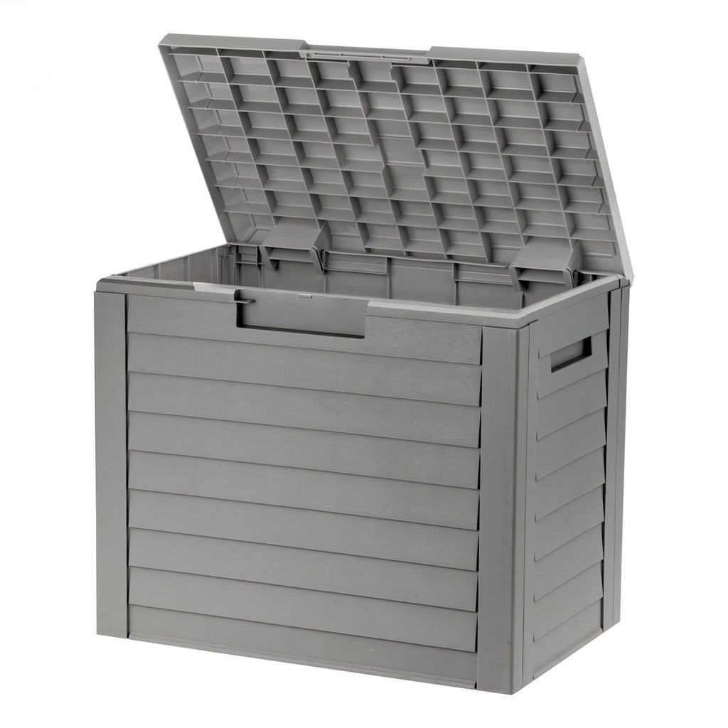 Outdoor Deck Storage Box with Lockable Lid and Weather-Resistant Design