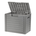 Outdoor Deck Storage Box with Lockable Lid and Weather-Resistant Design