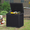 Rattan-Look Lockable Outdoor Deck Box