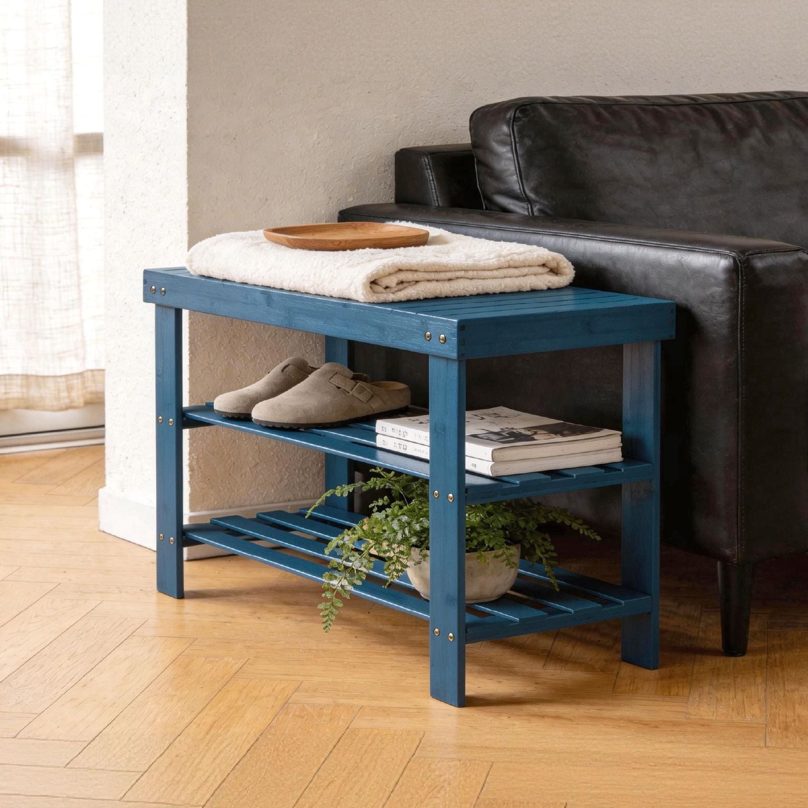3-Tier Open Shoe Rack with Ventilated Design