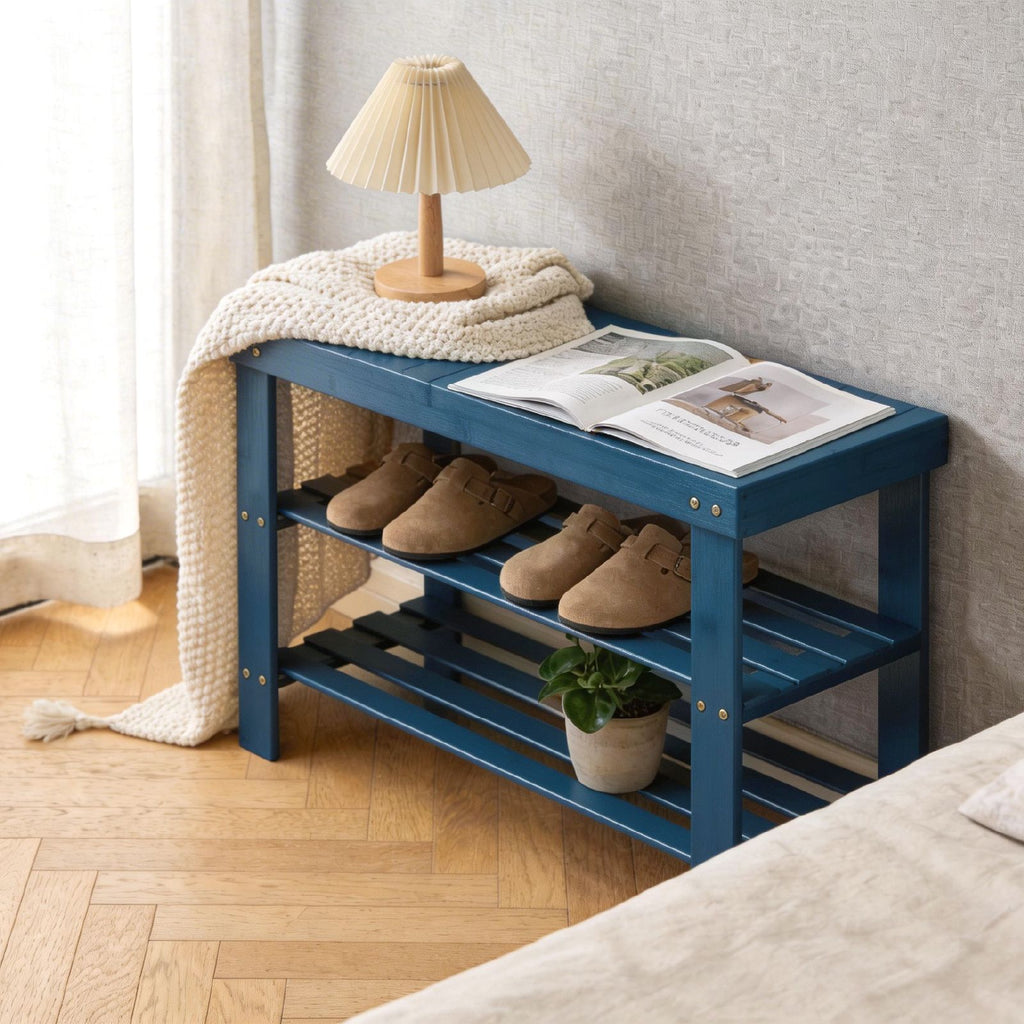 3-Tier Open Shoe Rack with Ventilated Design