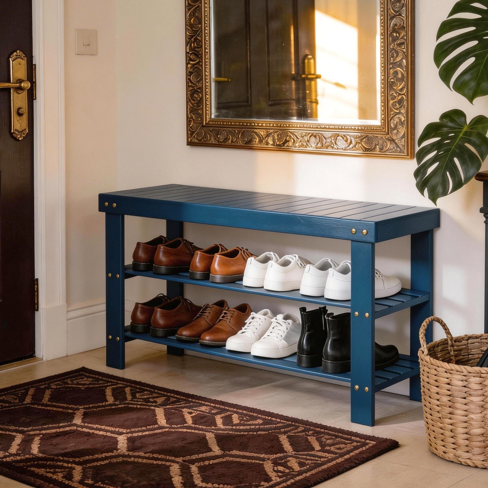3-Tier Open Shoe Rack with Ventilated Design