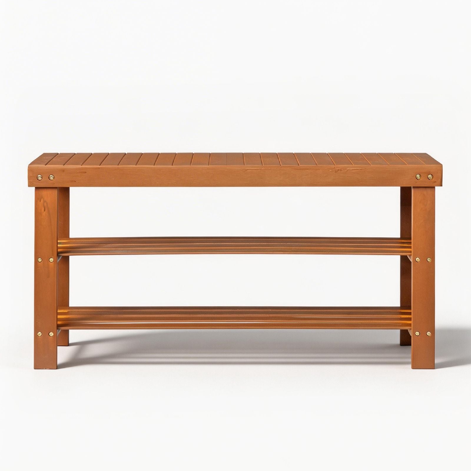 3-Tier Open Shoe Rack – Natural Look, Ventilated Storage