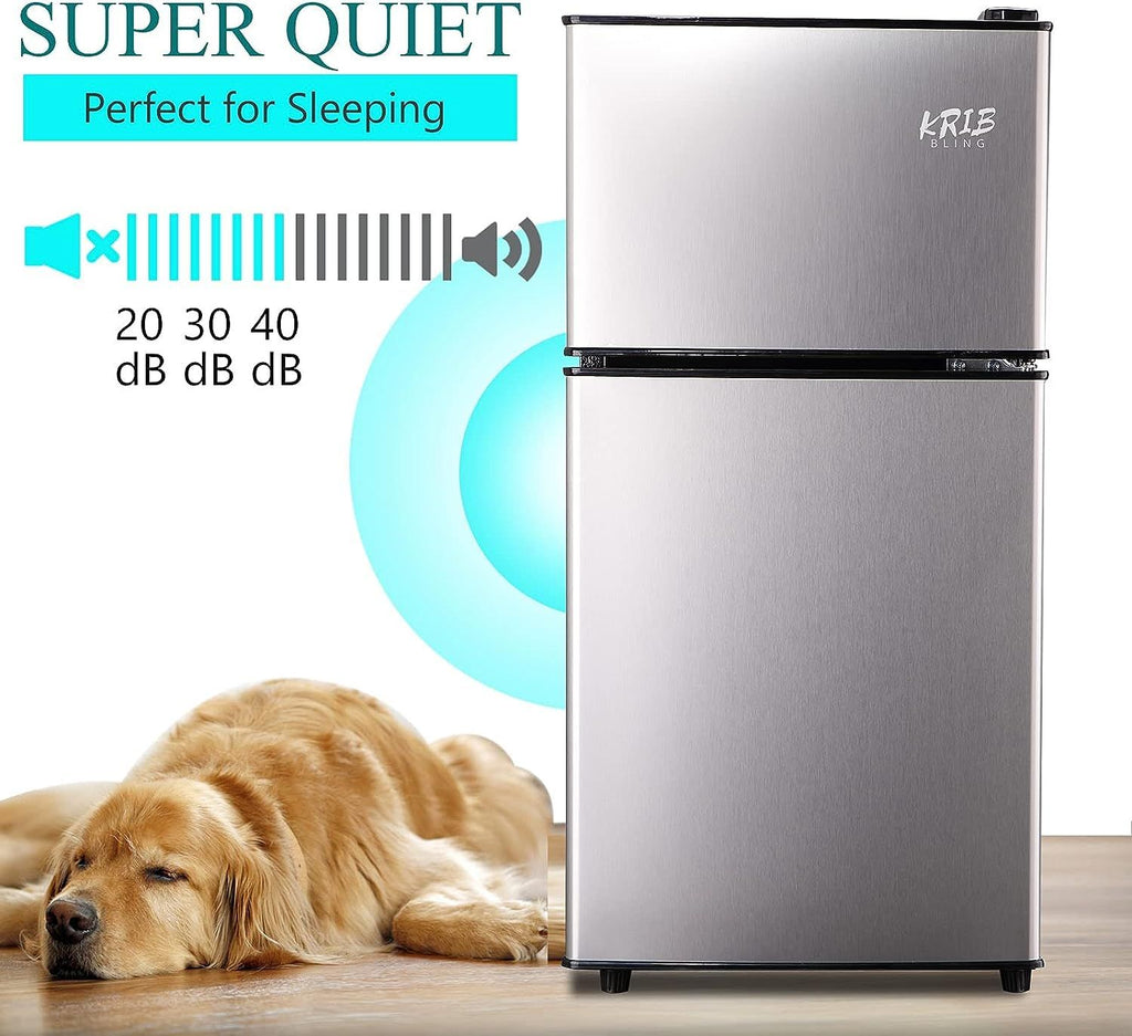 Two-Door Compact Refrigerator with Top Freezer
