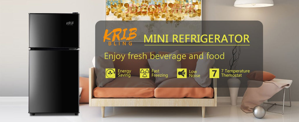 Two-Door Compact Refrigerator with Top Freezer