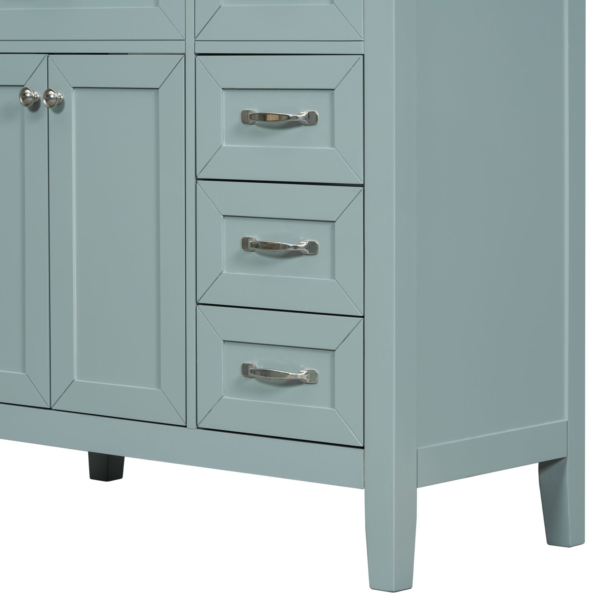 Bathroom Vanity with Sink Combo, Green Bathroom Cabinet with Drawers, Solid Frame and