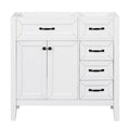 White Bathroom Vanity Cabinet with Drawers – Freestanding, Moisture-Resistant