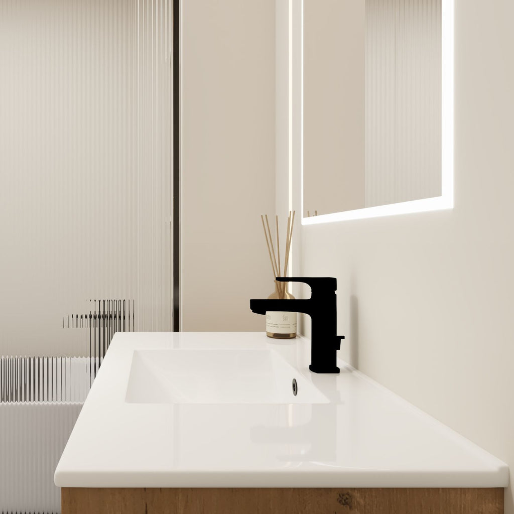 Bathroom Vanity with Sink and Flexible Mounting Options