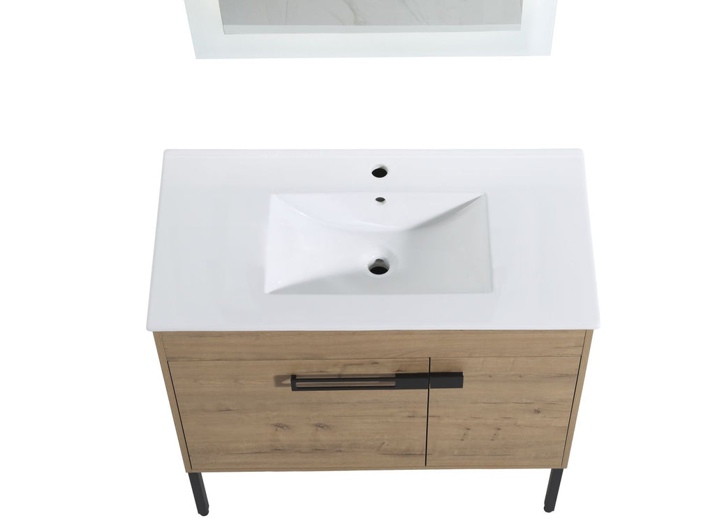 Bathroom Vanity with Sink and Flexible Mounting Options