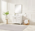 36 Solid Wood Bathroom Vanity with Power Station - White