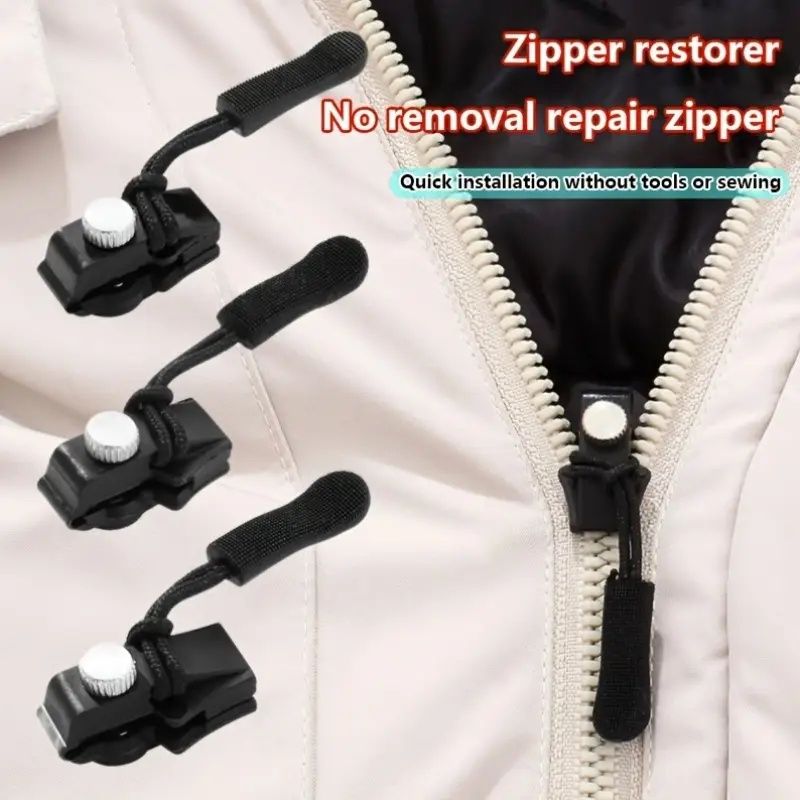 Universal Zipper Fixer Repair Kit – No Sewing Required, Quick Installation