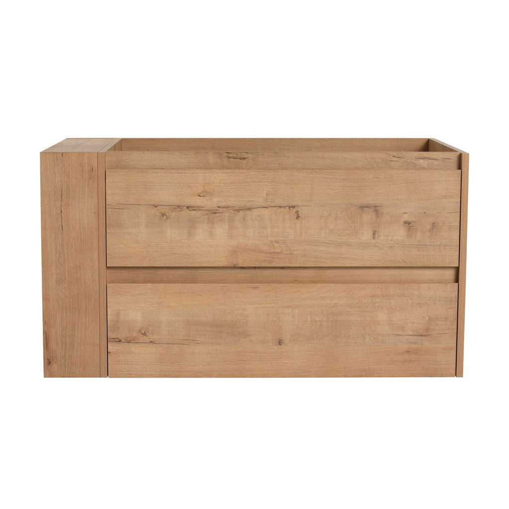 36- Wall Mount Bathroom Vanity with Soft-Close Door and Ample Bottom Storage